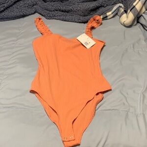 Forever 21 Women’s Orange Bodysuit